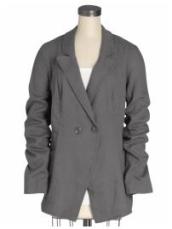 Long Seamed Blazer - Coal