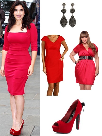 11/1/11 Darling of the Day: America Ferrera is Red Hot in Nicole Miller! |  Style Darling Daily