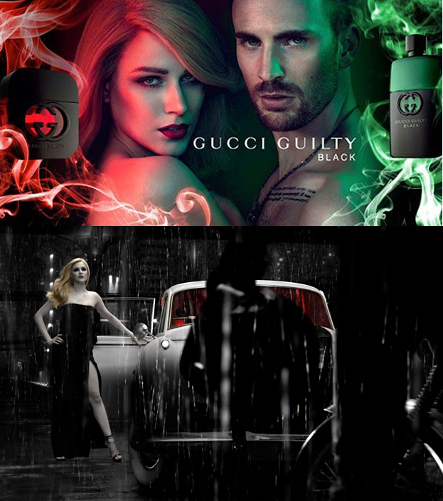 Evan Rachel Wood & Chris Evans for Gucci Guilty Black