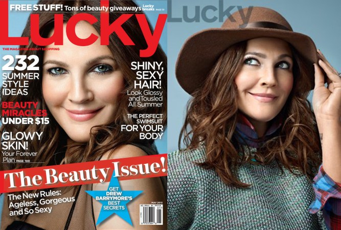 Drew Barrymore for Lucky May 2013