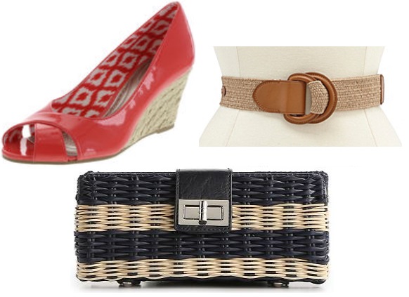 Payless wedges, Dillard's Lauren Ralph Lauren belt, & DSW Kelly & Katie clutch.