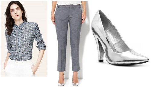 LOFT top, NY&Co pants, & DSW shoes. 