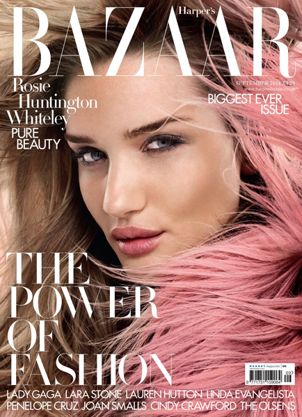 Rosie Huntington-Whiteley for Harper's Bazaar UK September 2014
