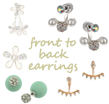 Front to back earrings.