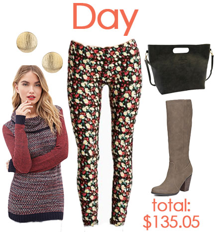 Day look with leggings.