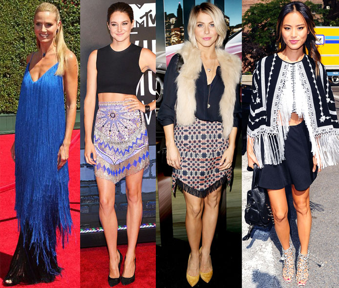 Heidi Klum, Shailene Woodley, Julianne Hough, & Jamie Chung in fringe.