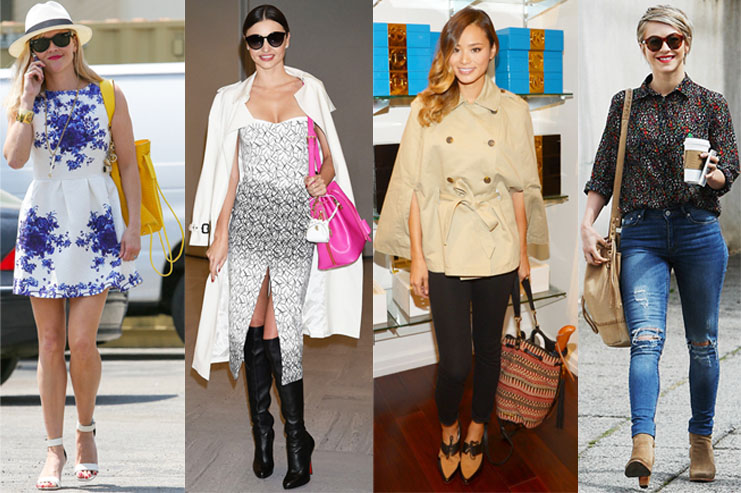 Reese Witherspoon, Miranda Kerr, Jamie Chung, & Julianne Hough with bucket bags.