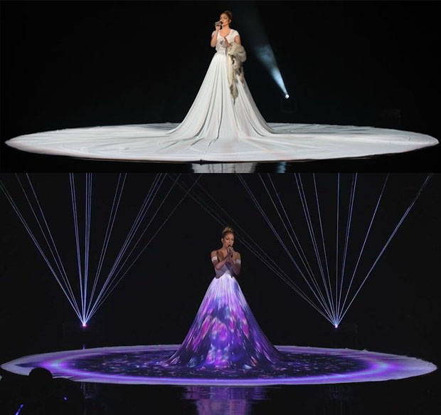 Jennifer Lopez on American Idol, performing "Feel the Light."