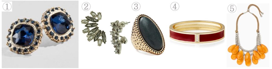 Affordable jewelry to match with your plaid accessories.