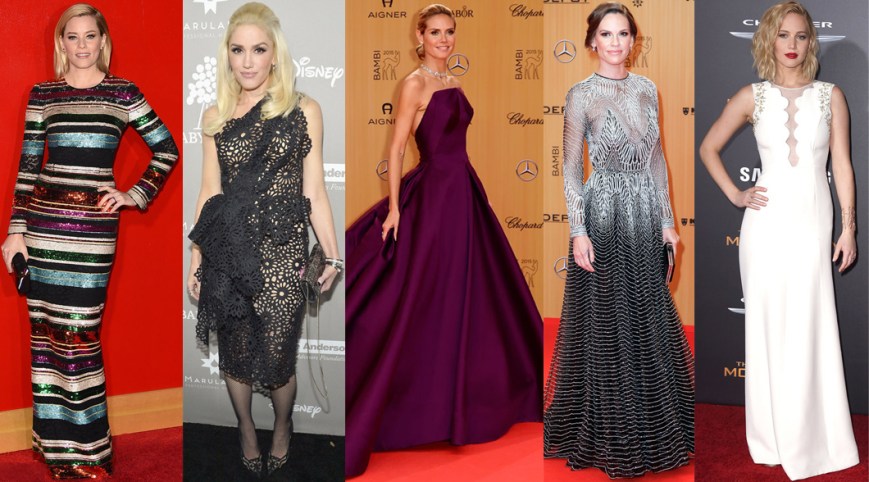 Elizabeth Banks, Gwen Stefani, Heidi Klum, Hilary Swank, & Jennifer Lawrence.