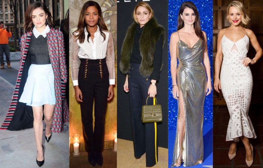 Lucy Hale, Naomie Harris, Olivia Palermo, Penelope Cruz, & Rachel McAdams.