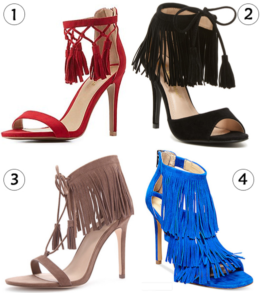 Show Me The Shoes - Fringed Suede Sandals
