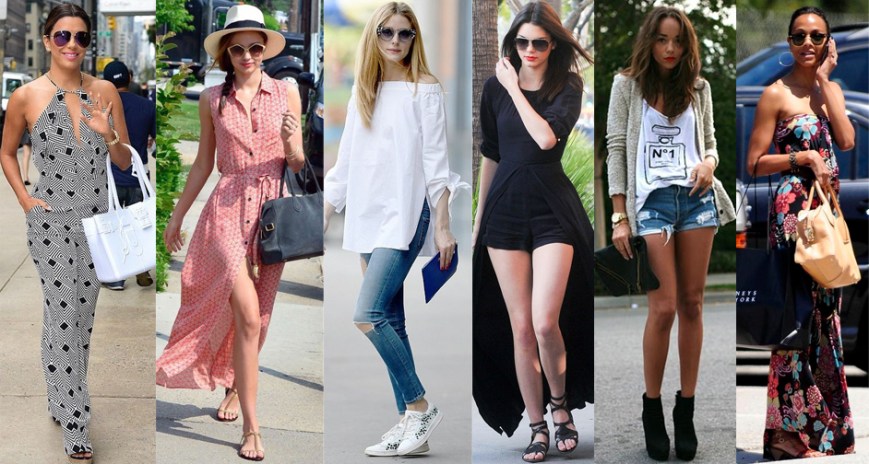 Summer inspiration from Eva Longoria, Miranda Kerr, Olivia Palermo, Kendall Jenner, Ashley Madekwe, & Zoe Saldana.